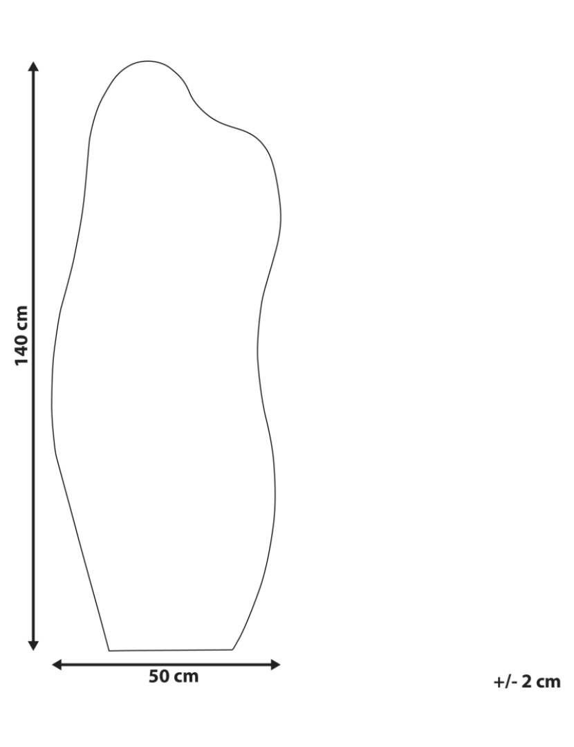 Beliani - Espelho 140 cm Prateado ESTANG