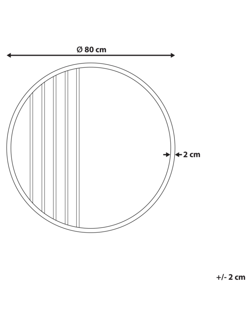 imagem de Espelho 80 cm Dourado COUST1