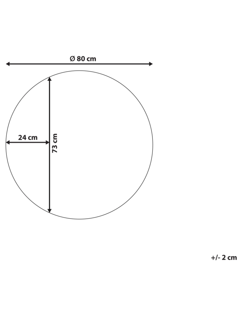 Beliani - Espelho 80 cm Rosa-dourado CHARRON