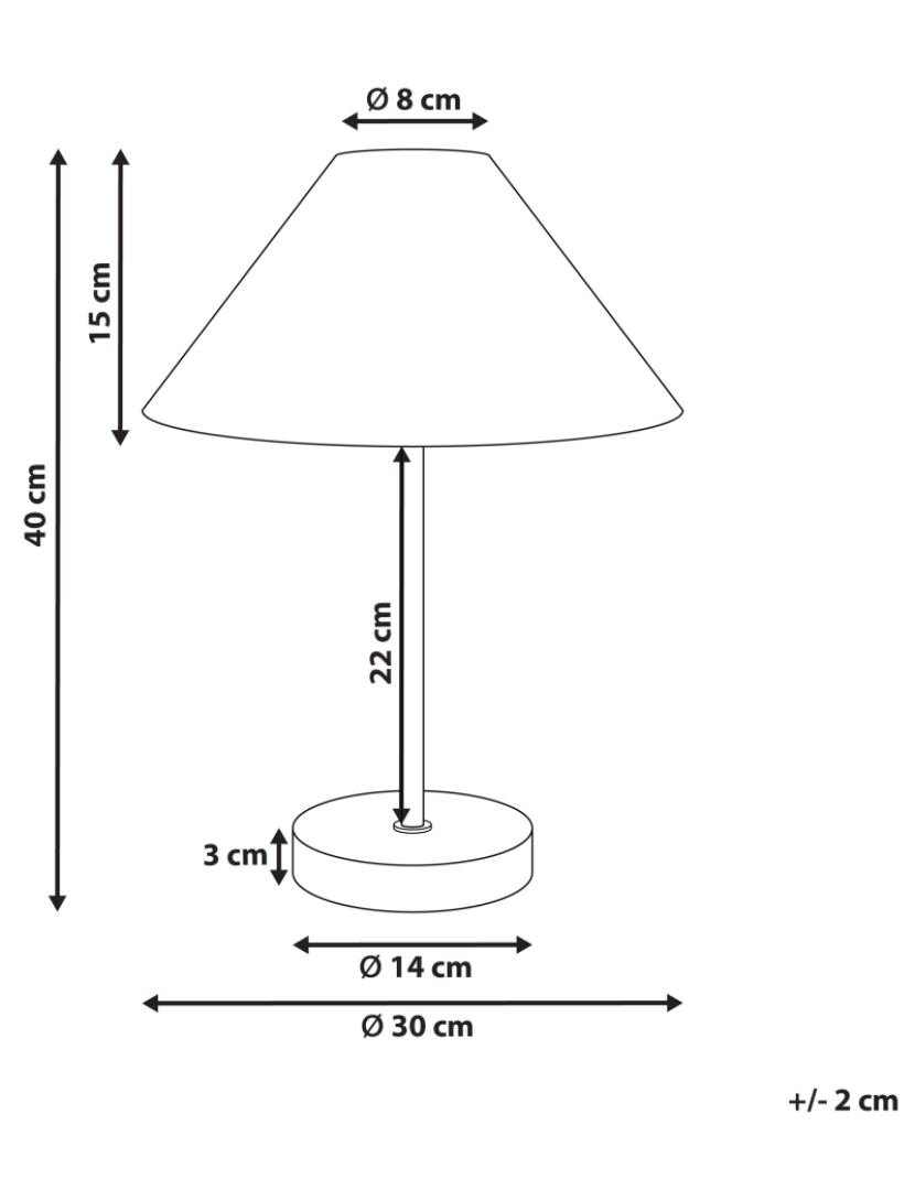 imagem de Candeeiro de mesa em corda de papel creme e preto 40 cm MOMBA1