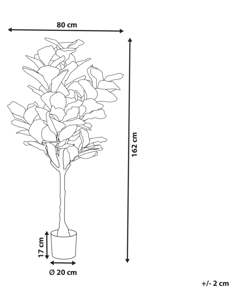 Beliani - Planta artificial em vaso 162 cm FIG TREE