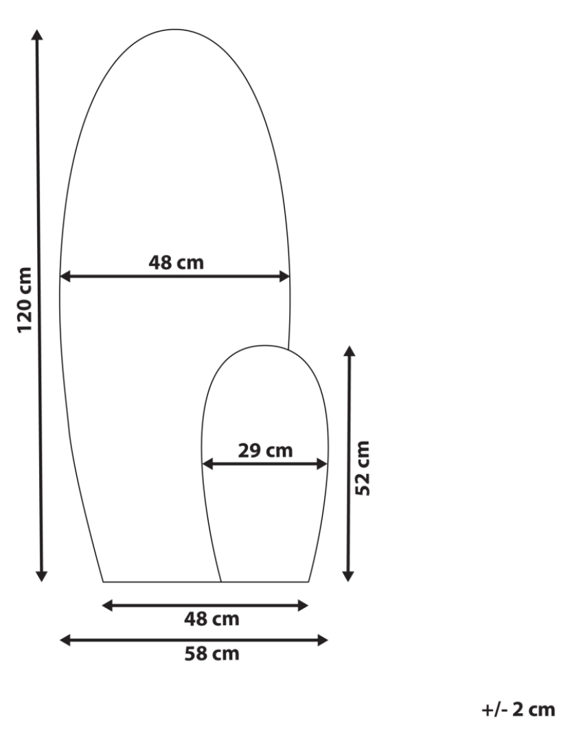 Beliani - Espelho 120 cm Preto VIERZON