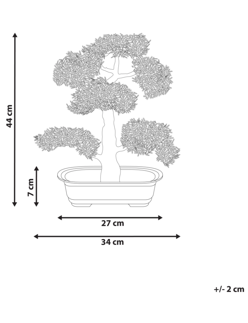 Beliani - Planta artificial em vaso 44 cm PINE