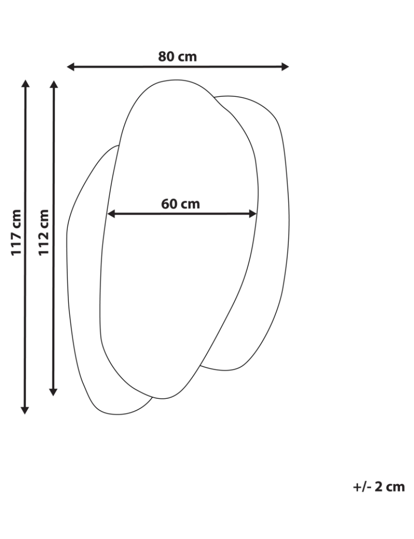 imagem de Espelho 117 cm Azul claro PANNES1