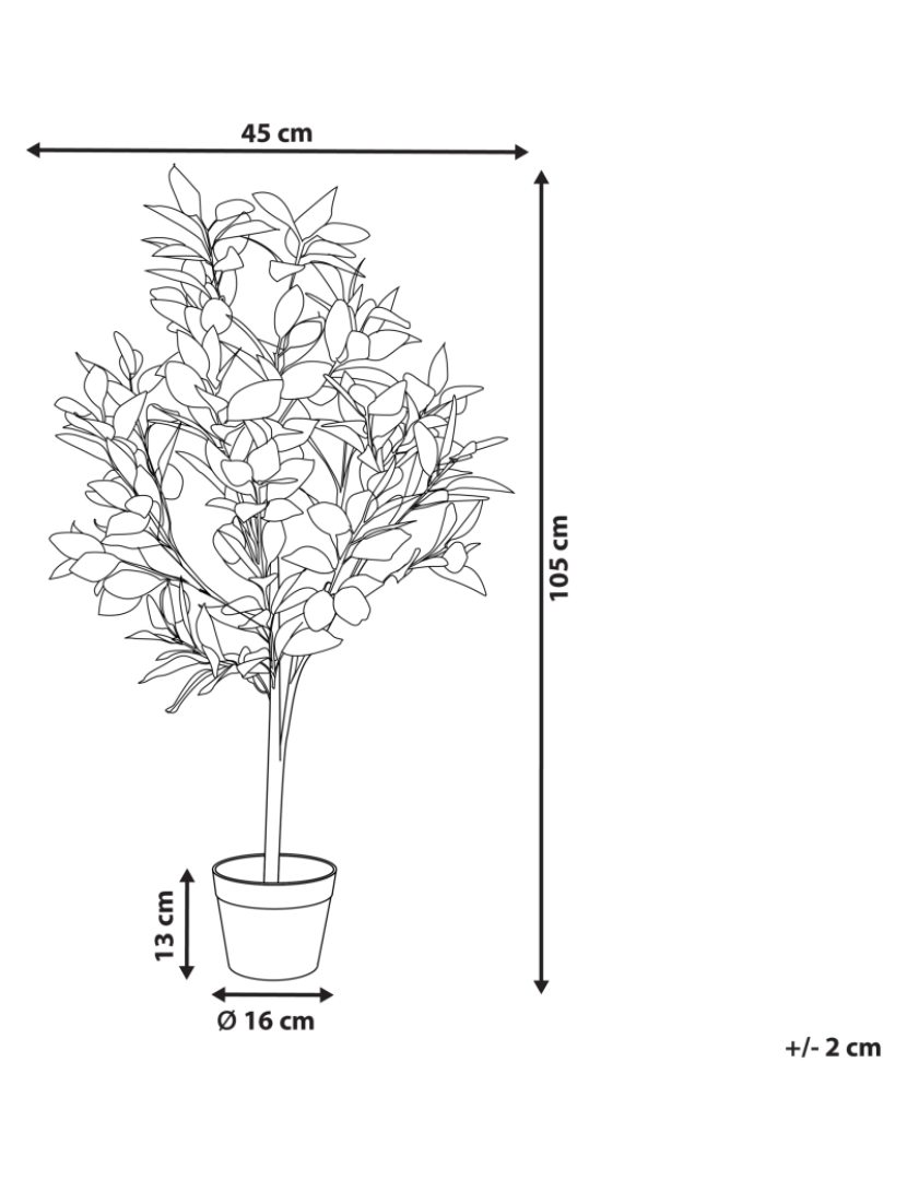 Beliani - Planta artificial em vaso 105 cm LEMON TREE