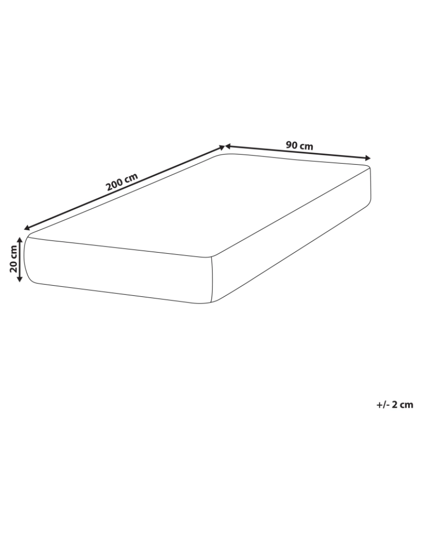 Beliani - Colchão de molas 90 x 200 cm Firme (H3) CUSHY