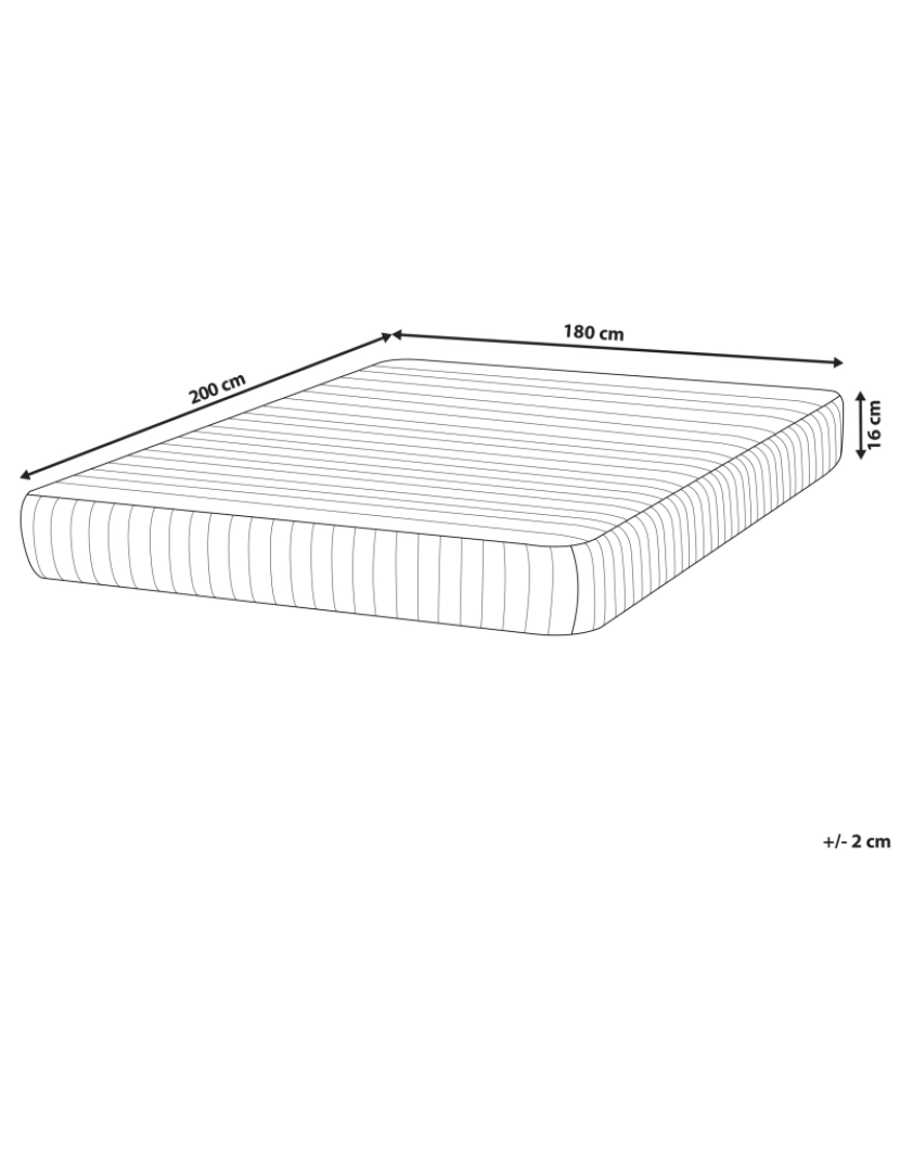 Beliani - Colchão de molas 180 x 200 cm Tamanhos Diversos