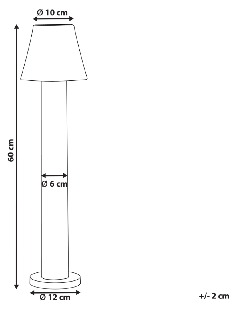 Beliani - Candeeiro Bollard LED de jardim preto 60 cm HOLMES