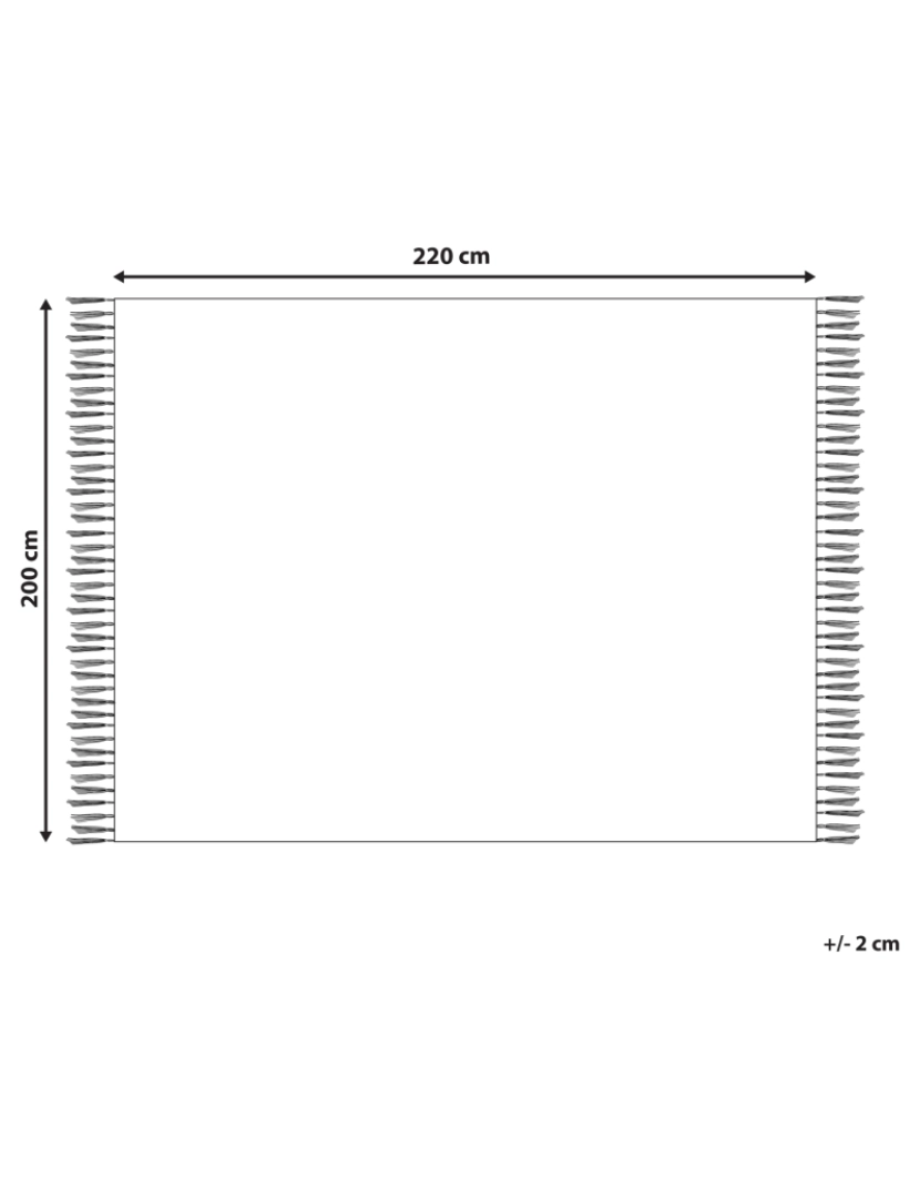 Beliani - Colcha em algodão branco 200 x 220 cm BERE