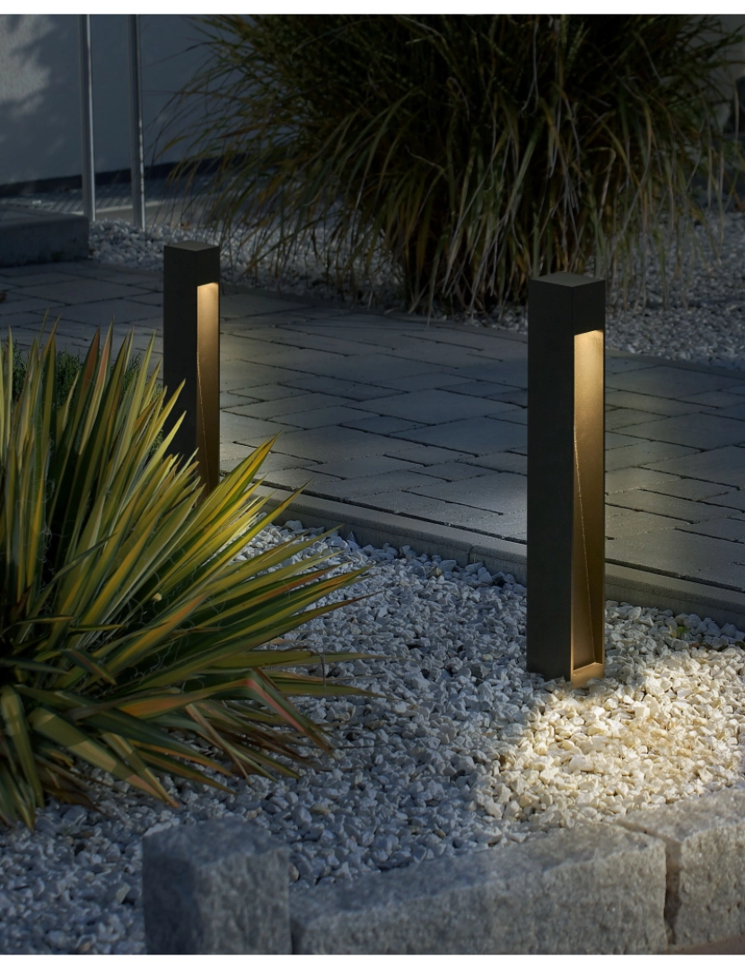 imagem de Candeeiro LED de jardim Bollard 50 cm preto SABINO2