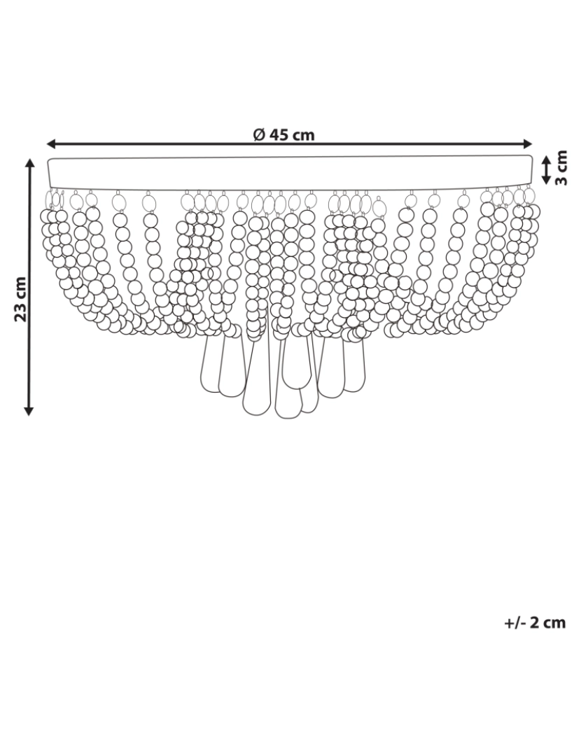 Beliani - Lustre em metal prateado DORNAS