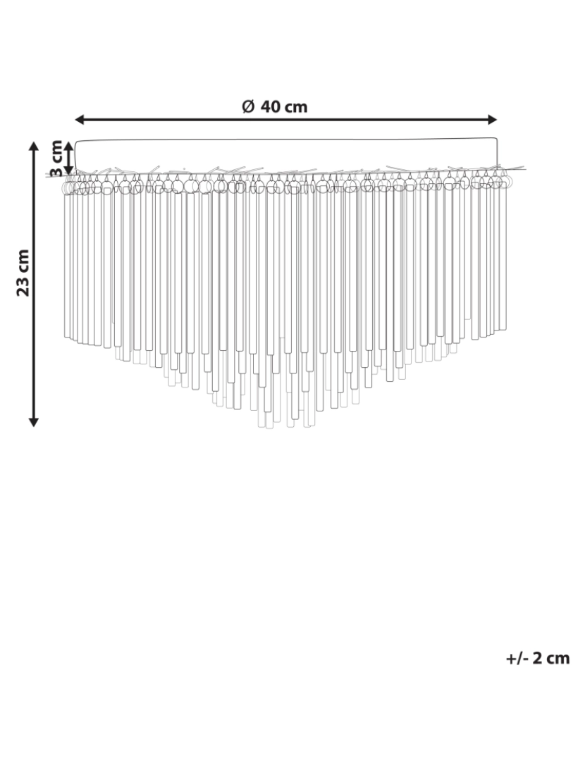 Beliani - Lustre em metal prateado FIRVIDA