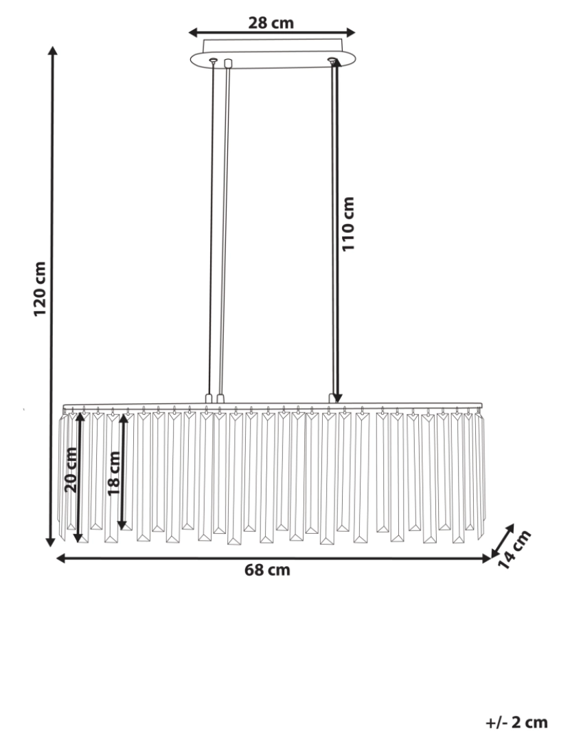 Beliani - Lustre para 5 lâmpadas em metal prateado MANDEO