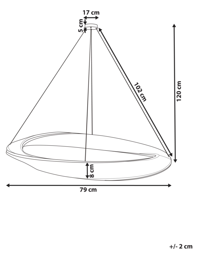 imagem de Lustre LED em metal dourado ROSENDE1