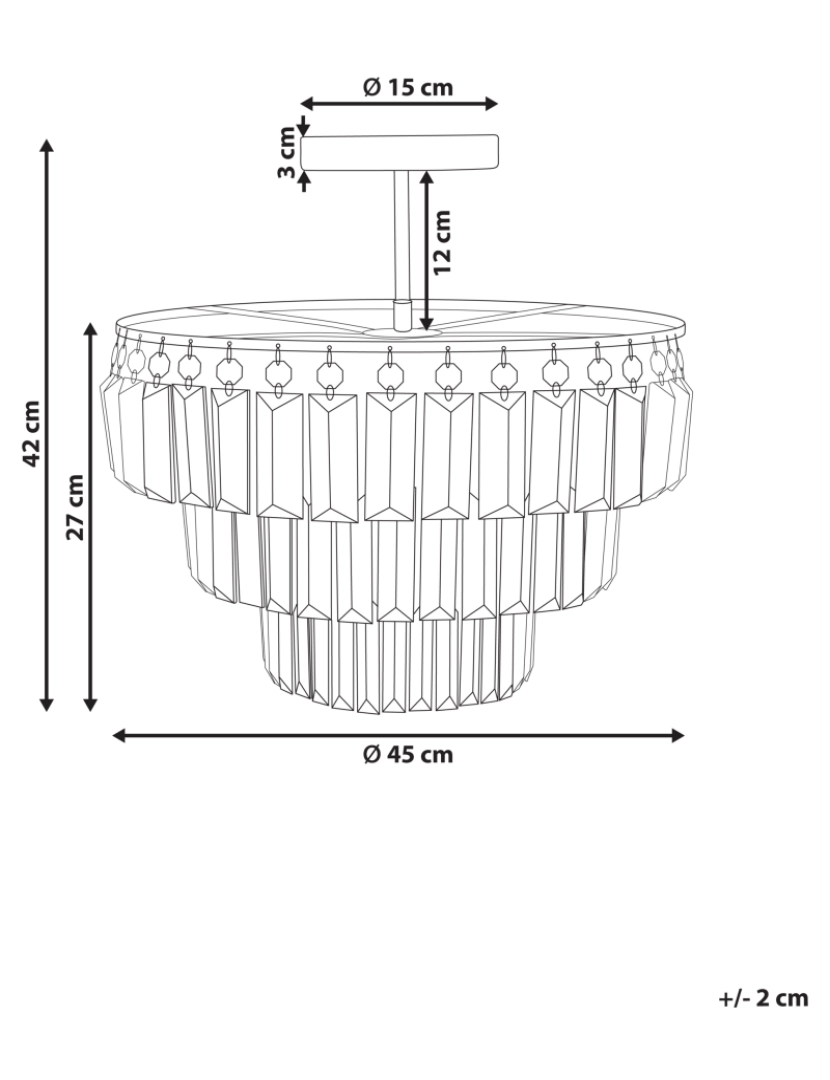 imagem de Lustre em cristal prateado AMENEIRO1