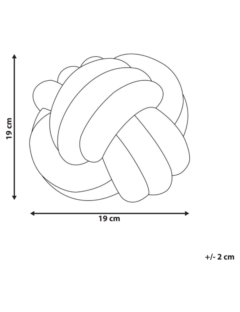 Beliani - Almofada decorativa Branco creme MALNI 19 x 19 cm