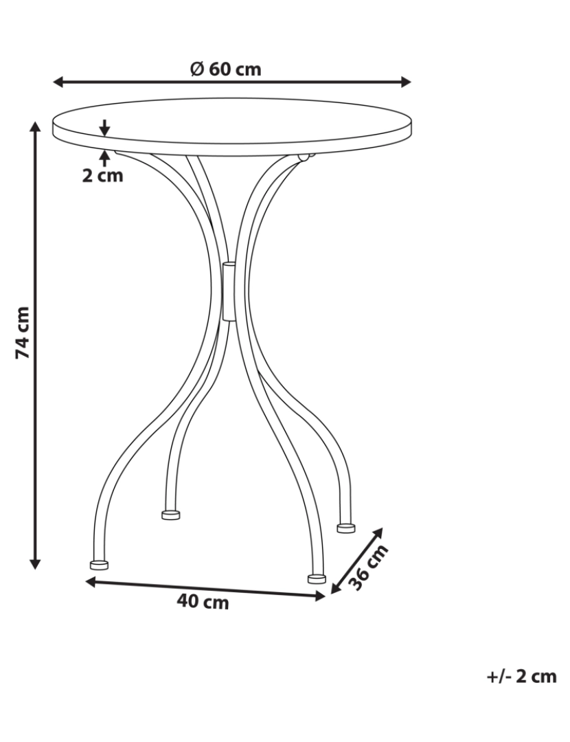 imagem de Mesa de jardim Branco SPELLO1