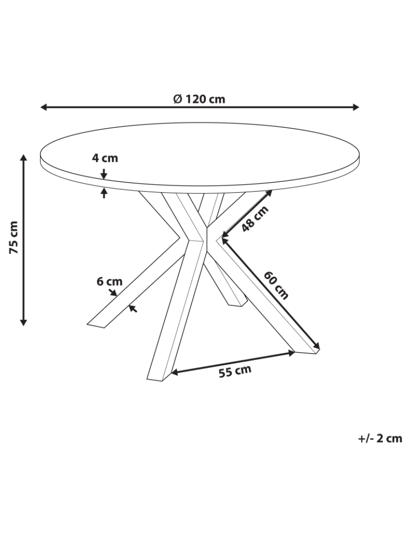 imagem de Mesa de jardim Vidro Taupe MALETTO1