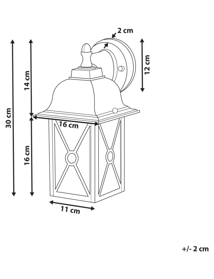 imagem de Candeeiro de parede branco 30 cm FINDON1