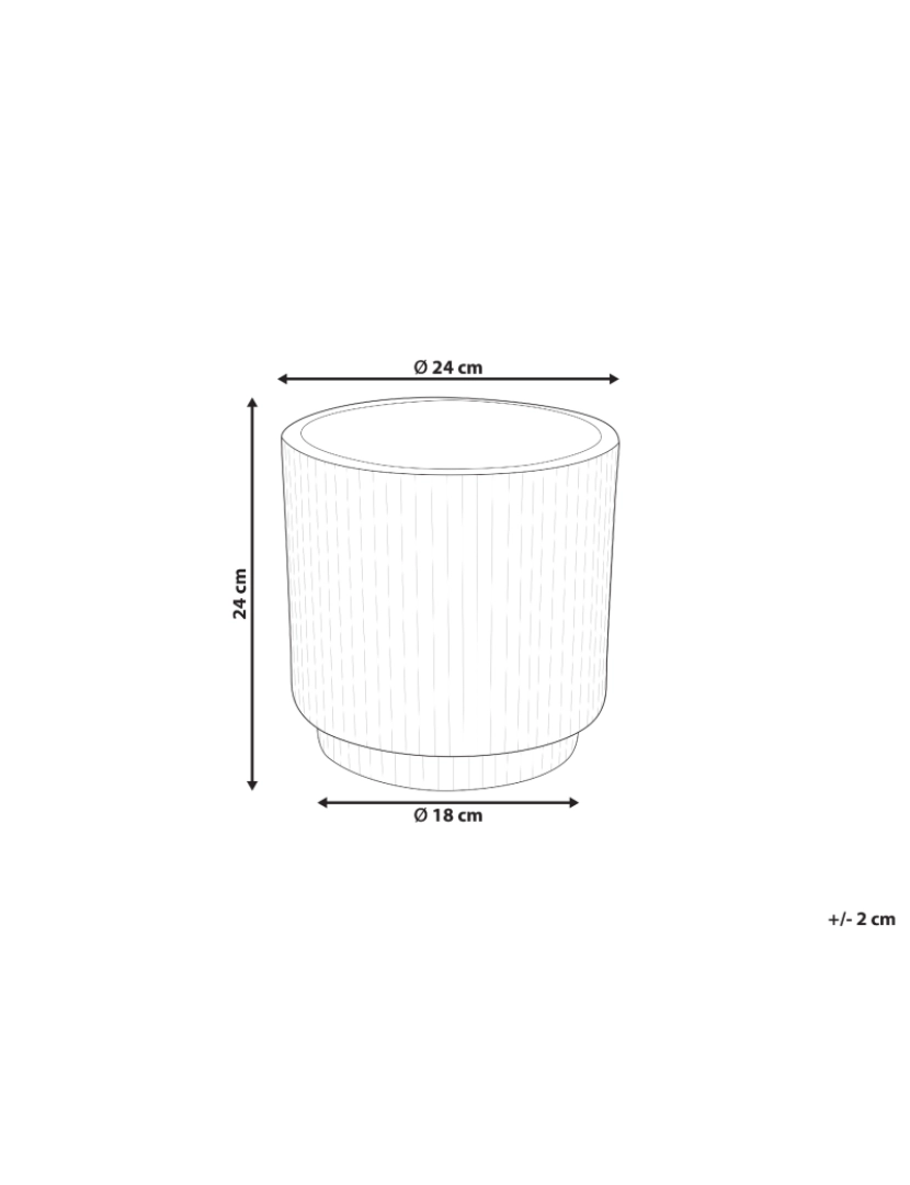 Beliani - Vaso para plantas em fibra de argila castanha dourada 24 x 24 x 24 cm DARIA