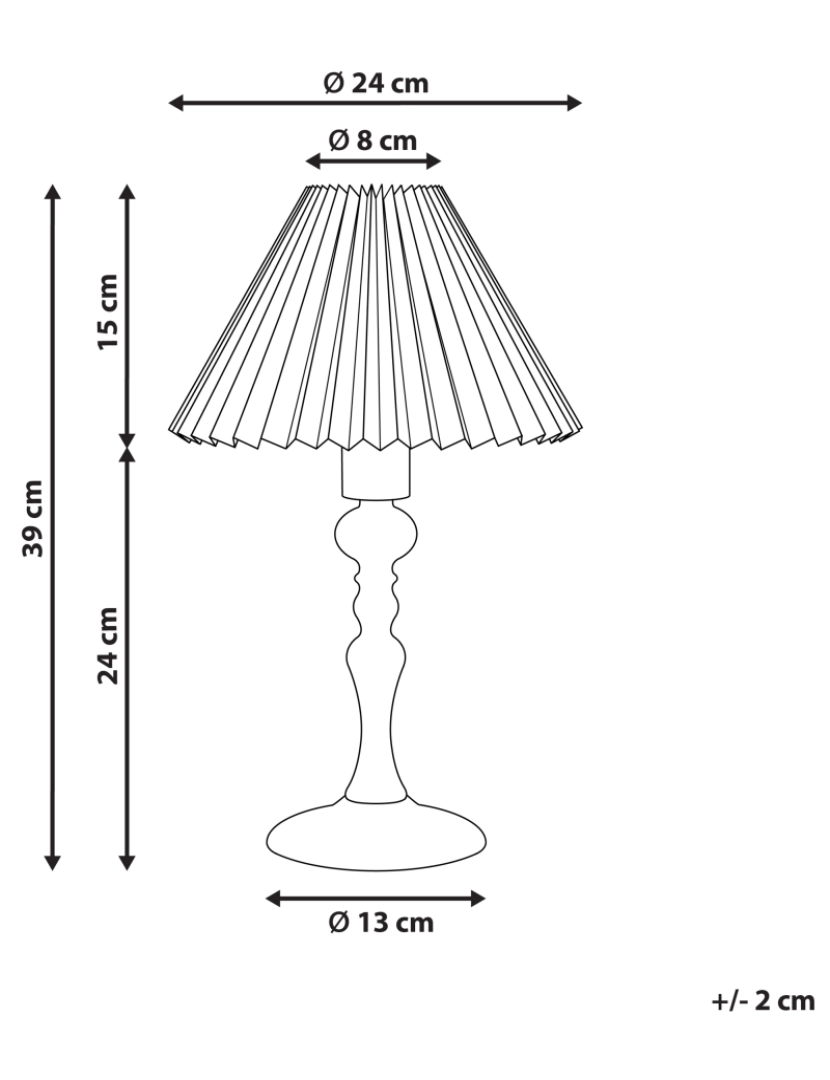 imagem de Candeeiro de mesa em madeira clara 39 cm COOKS1