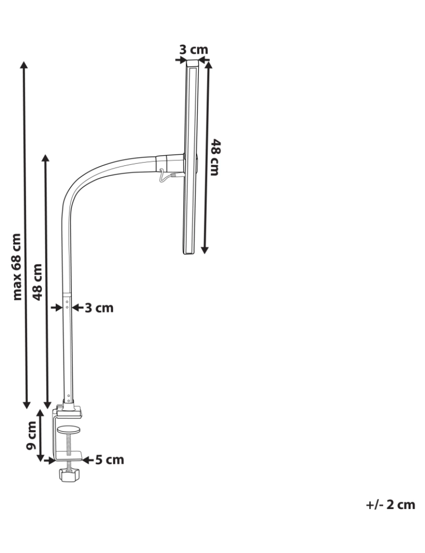 imagem de Candeeiro de mesa LED preto 48 cm AURIGA1