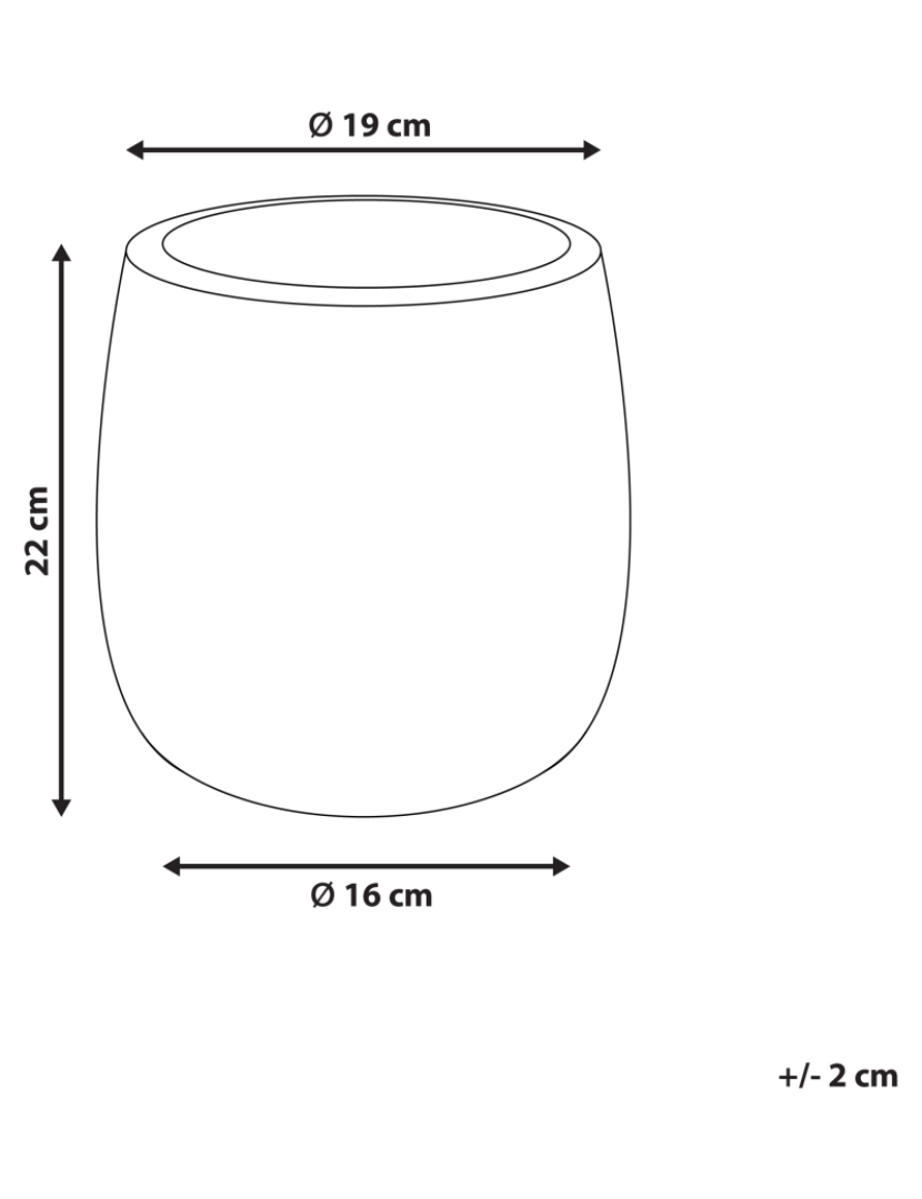 Beliani - Vaso para plantas em fibra de argila verde 19 x 19 x 22 cm LIVADIA