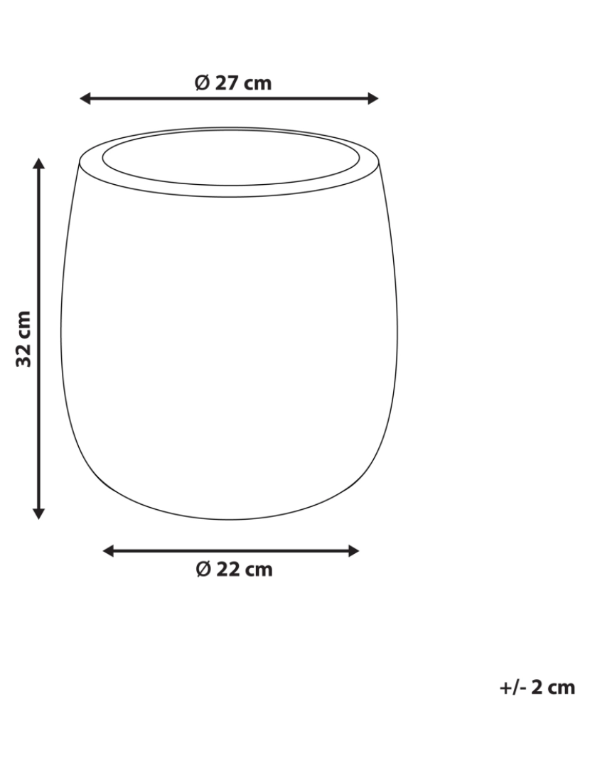 imagem de Vaso para plantas em fibra de argila verde 27 x 27 x 32 cm LIVADIA1