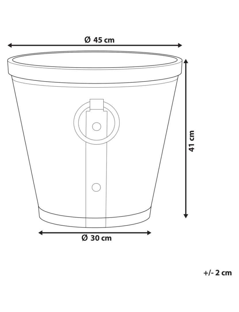 imagem de Vaso de flores cinzento ⌀ 45 cm VARI1