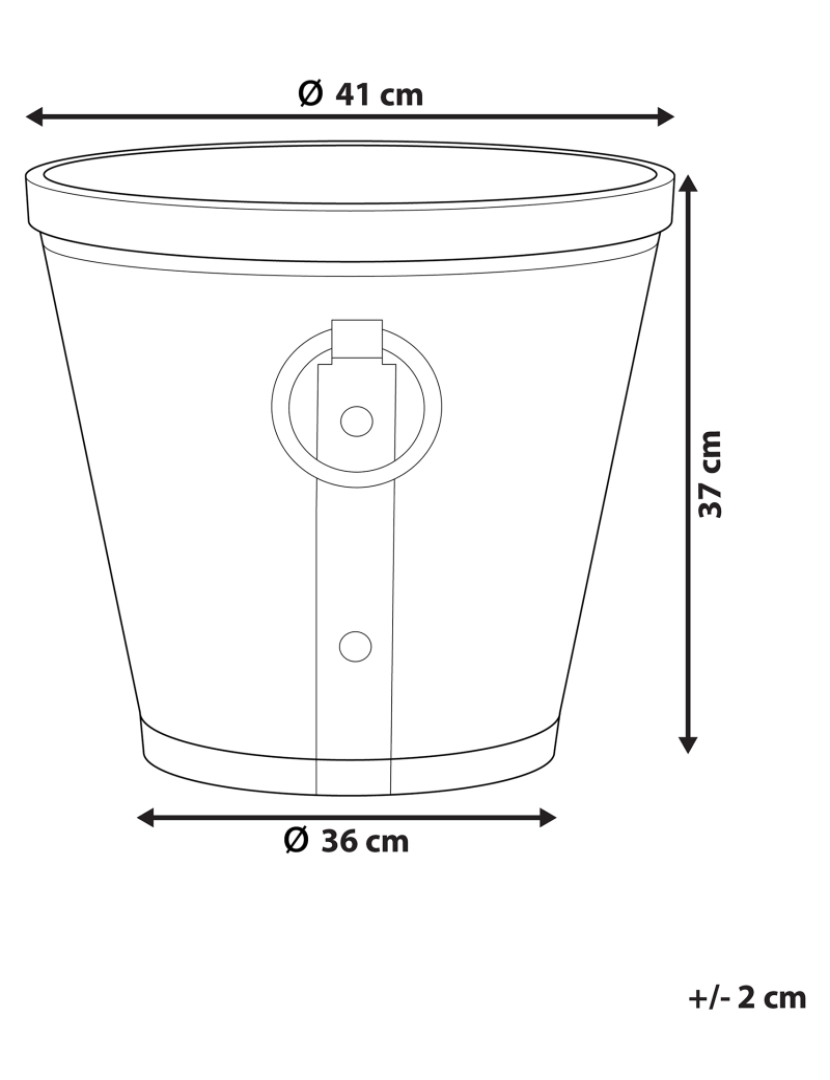 imagem de Vaso de flores cinzento ⌀ 41 cm VARI1