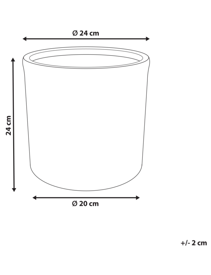 Beliani - Vaso para plantas castanho dourado ⌀ 24 cm VOULA