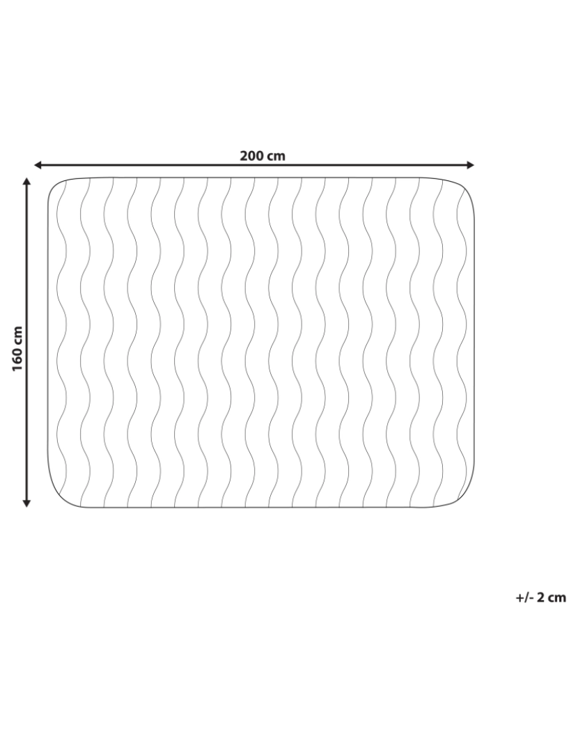 Beliani - Microfibra Sobre-colchão 160 x 200 cm Tamanhos Diversos