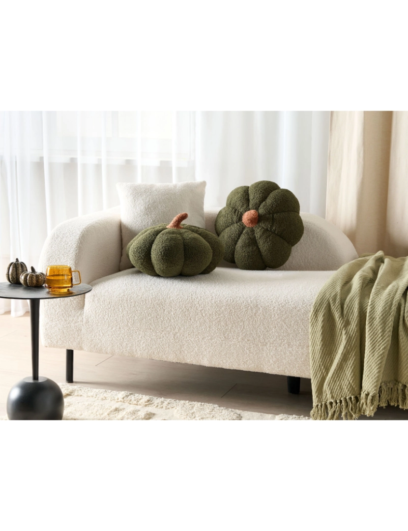 imagem de Conjunto de 2 almofadas Bouclé Verde escuro MUNCHKIN 35 x 35 cm2