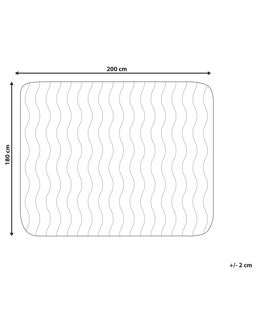 Beliani - Microfibra Sobre-colchão 180 x 200 cm Tamanhos Diversos