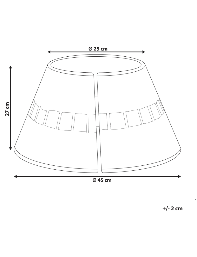 imagem de Colar de árvore de Natal de ervas marinhas castanho claro ⌀ 45 cm MARCHE1