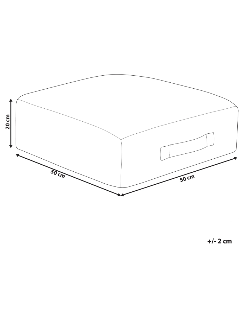 Beliani - Almofada de chão em algodão creme e castanho 50 x 50 x 20 cm SHASA