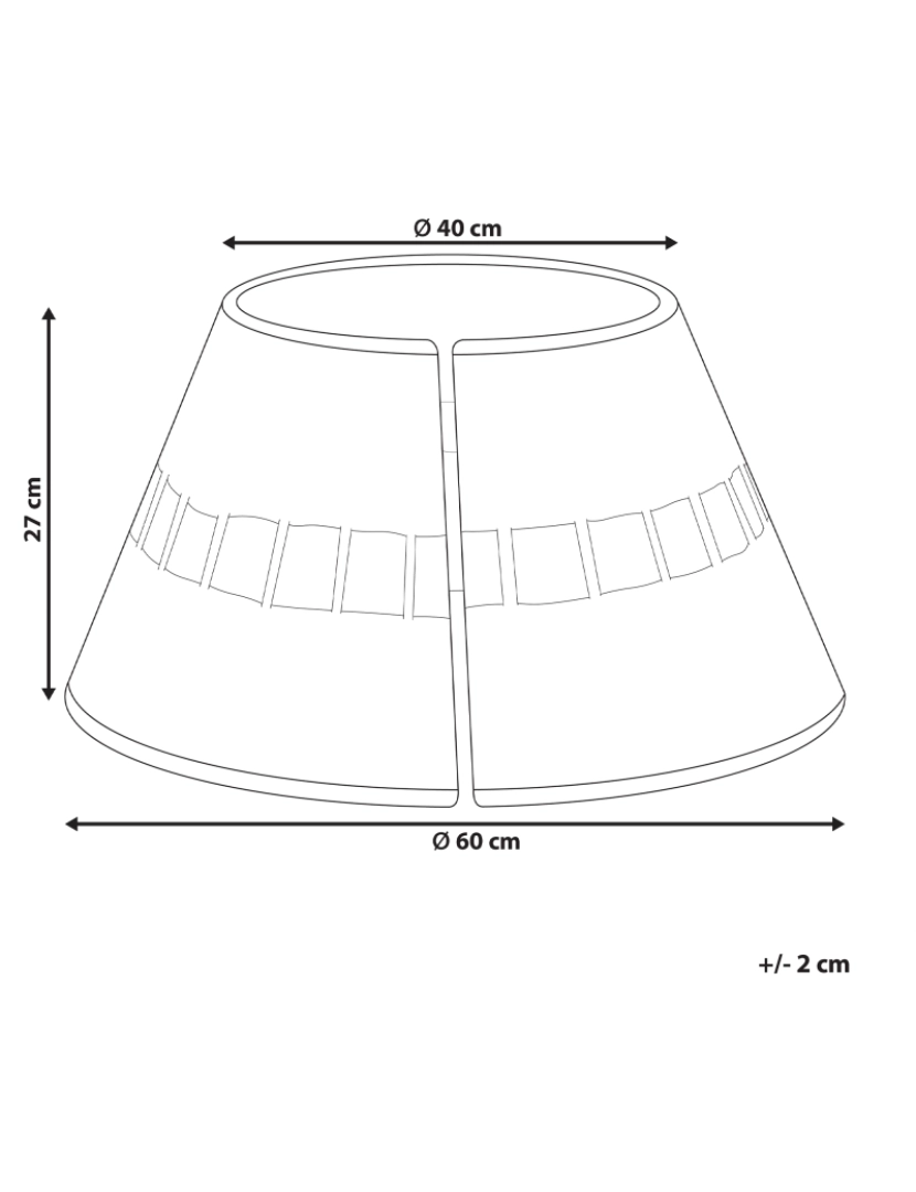 imagem de Colar de árvore de Natal de ervas marinhas castanho claro ⌀ 60 cm MARCHE1