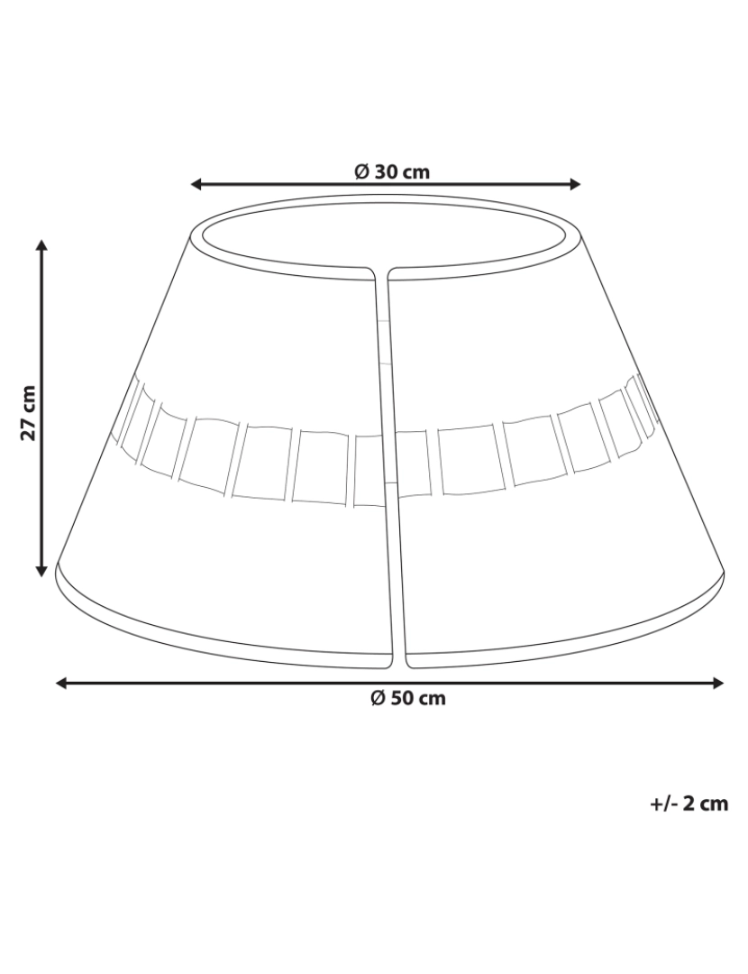 Beliani - Colar de árvore de Natal de ervas marinhas castanho claro ⌀ 50 cm MARCHE