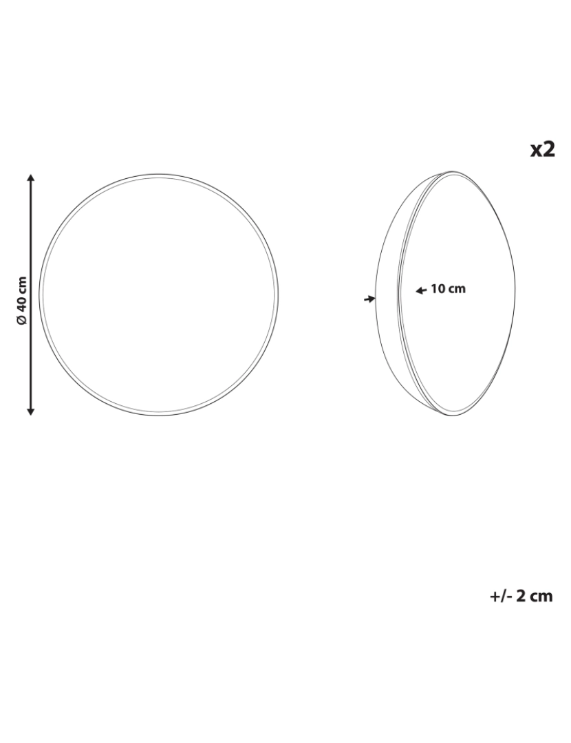 imagem de Conjunto de 2 almofadas Branco TORBORA 40 x 40 cm1