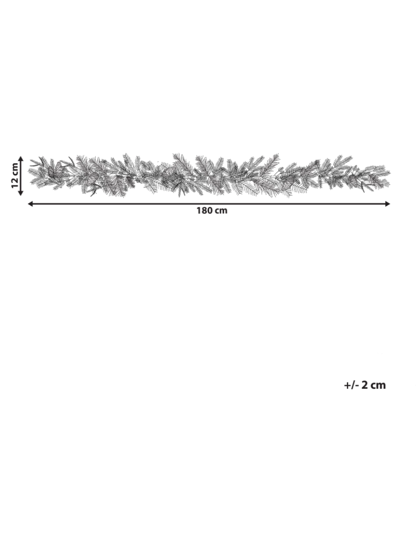 Beliani - Guirlanda verde com iluminação LED 180 cm WHITEHORN