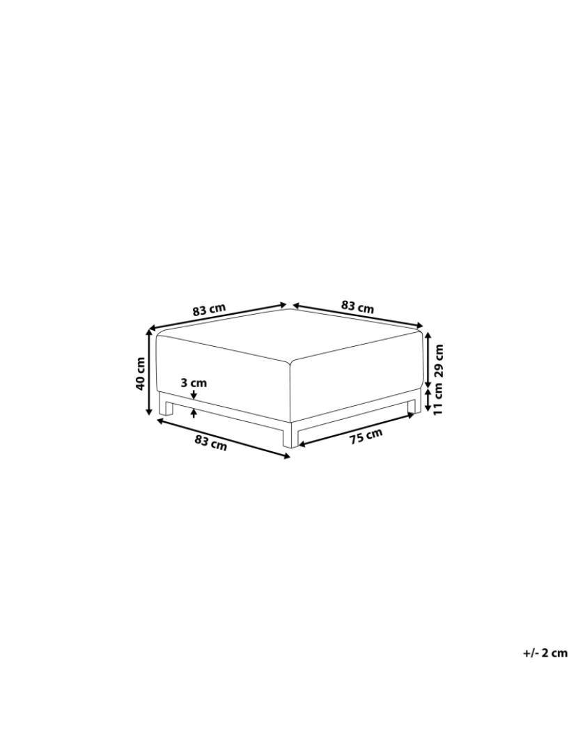 imagem de Repousa-pés para jardim creme e branco ROVIGO1