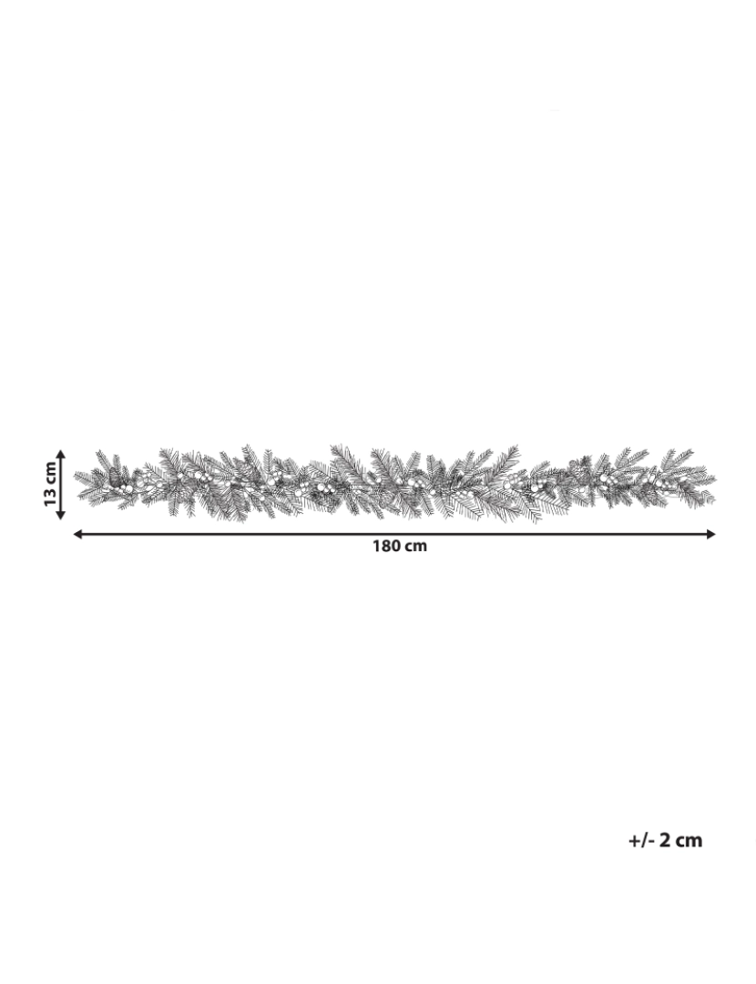 Beliani - Guirlanda de Natal verde com iluminação LED 180 cm ELBRUS