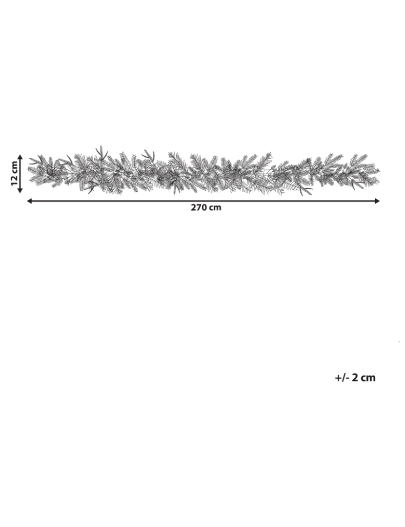 Beliani - Guirlanda de Natal verde com iluminação LED 270 cm KAMERUN