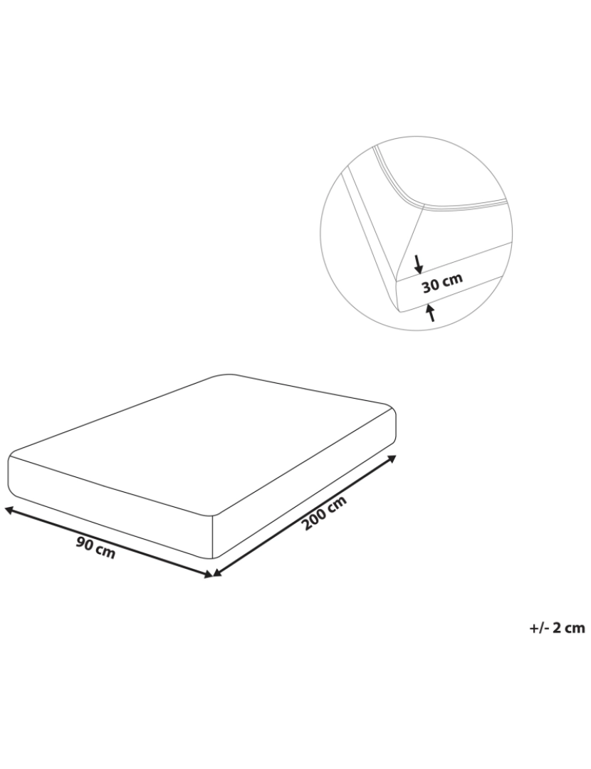 Beliani - Lençol-capa em algodão amarelo mostarda 90 x 200 cm JANBU