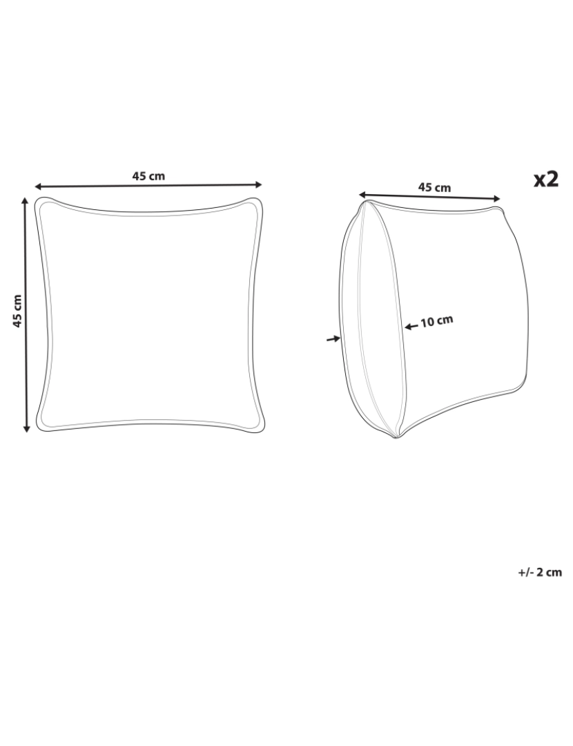 imagem de Conjunto de 2 almofadas Veludo Rosa TRITELEIA 45 x 45 cm1