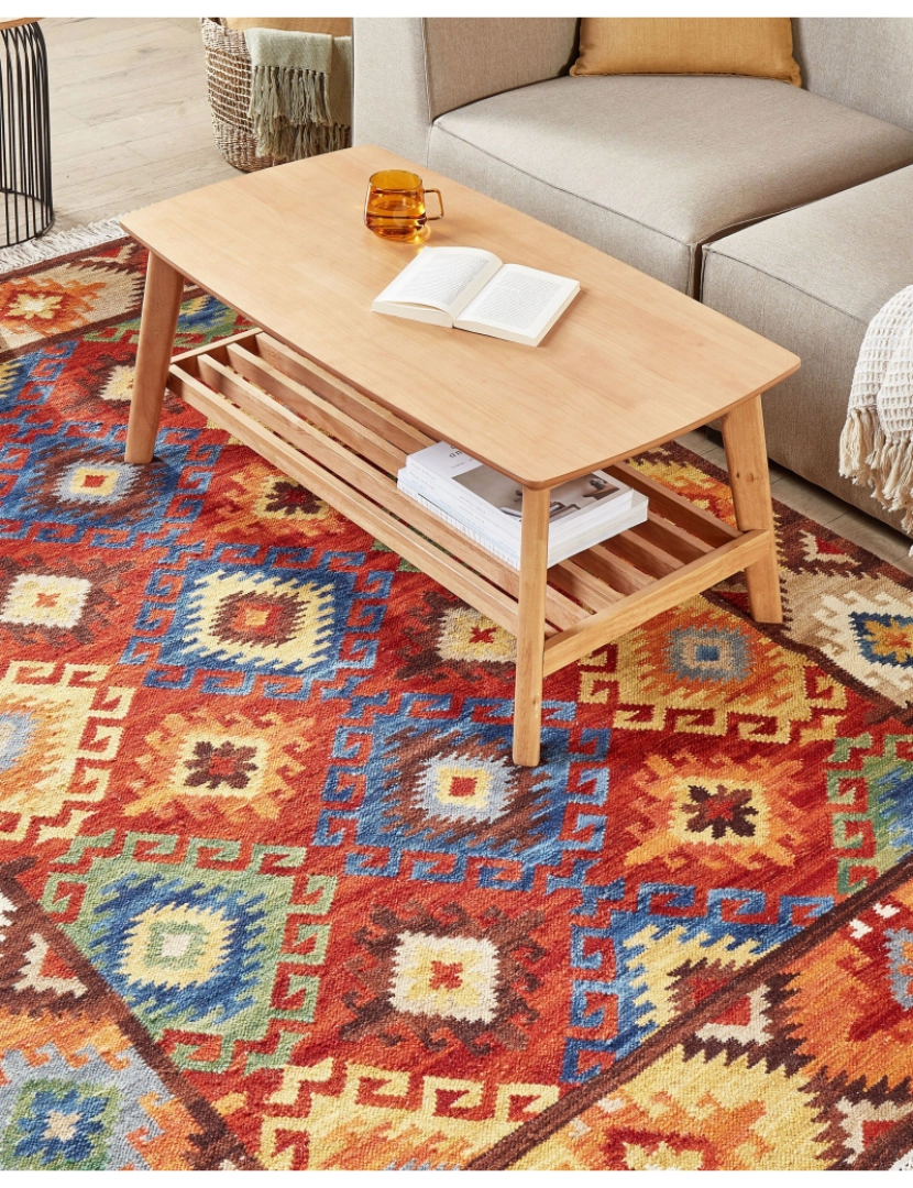 imagem de Tapete Kilim em lã multicolor 160 x 230 cm ZOVUNI2