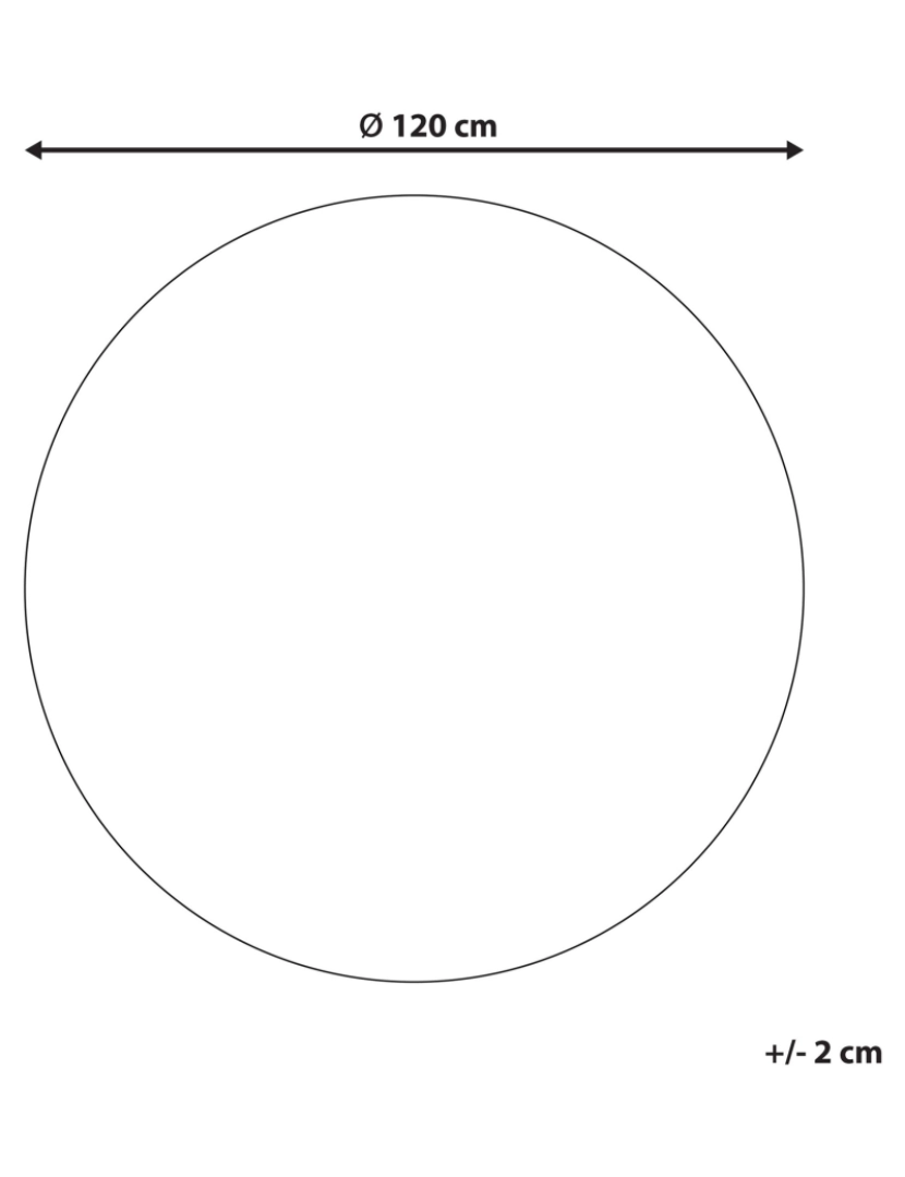 imagem de Tapete redondo de juta ø 120 cm creme AHLAT1