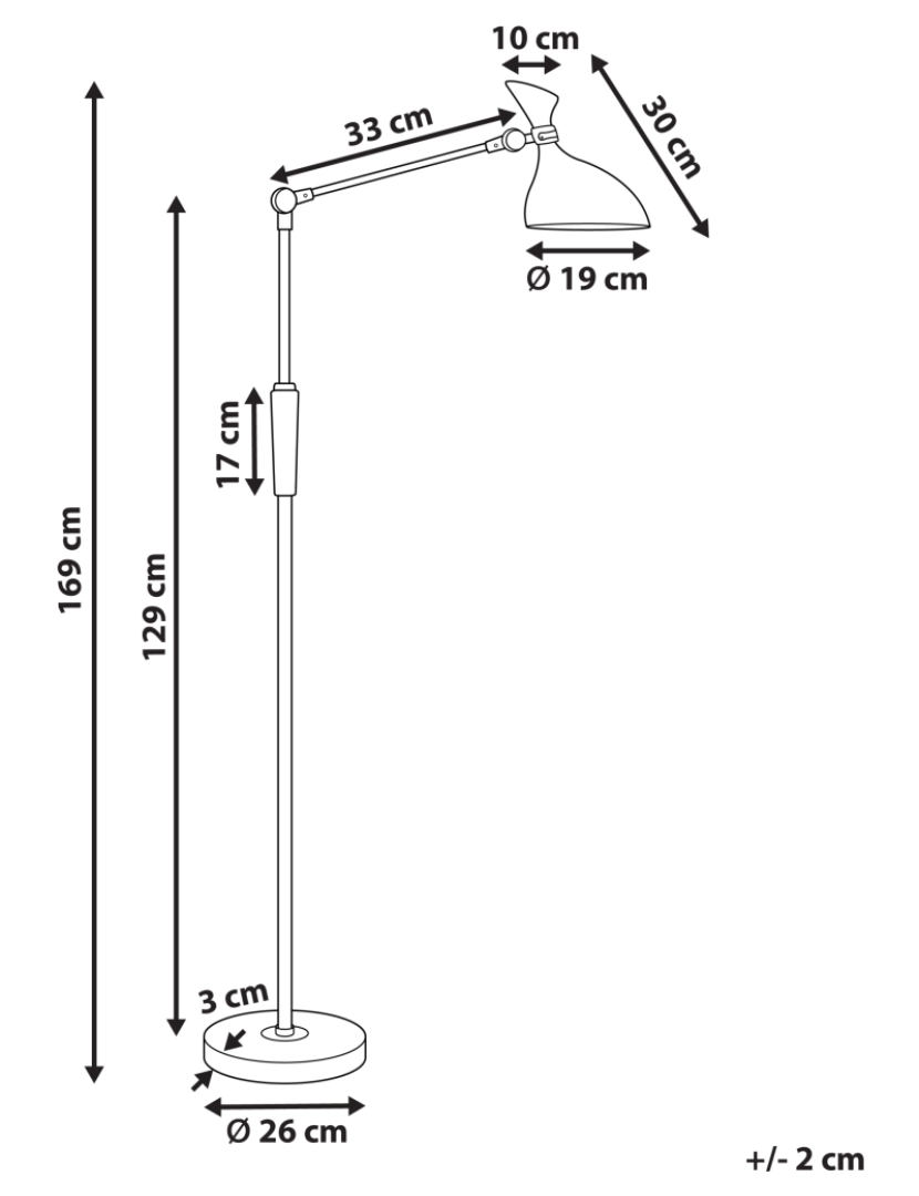 Beliani - Candeeiro de pé LED prateado 169 cm ANDROMEDA