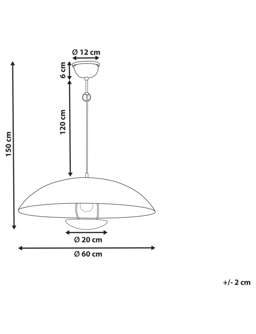 imagem de Candeeiro de teto em metal de cor bronze AGRANI1