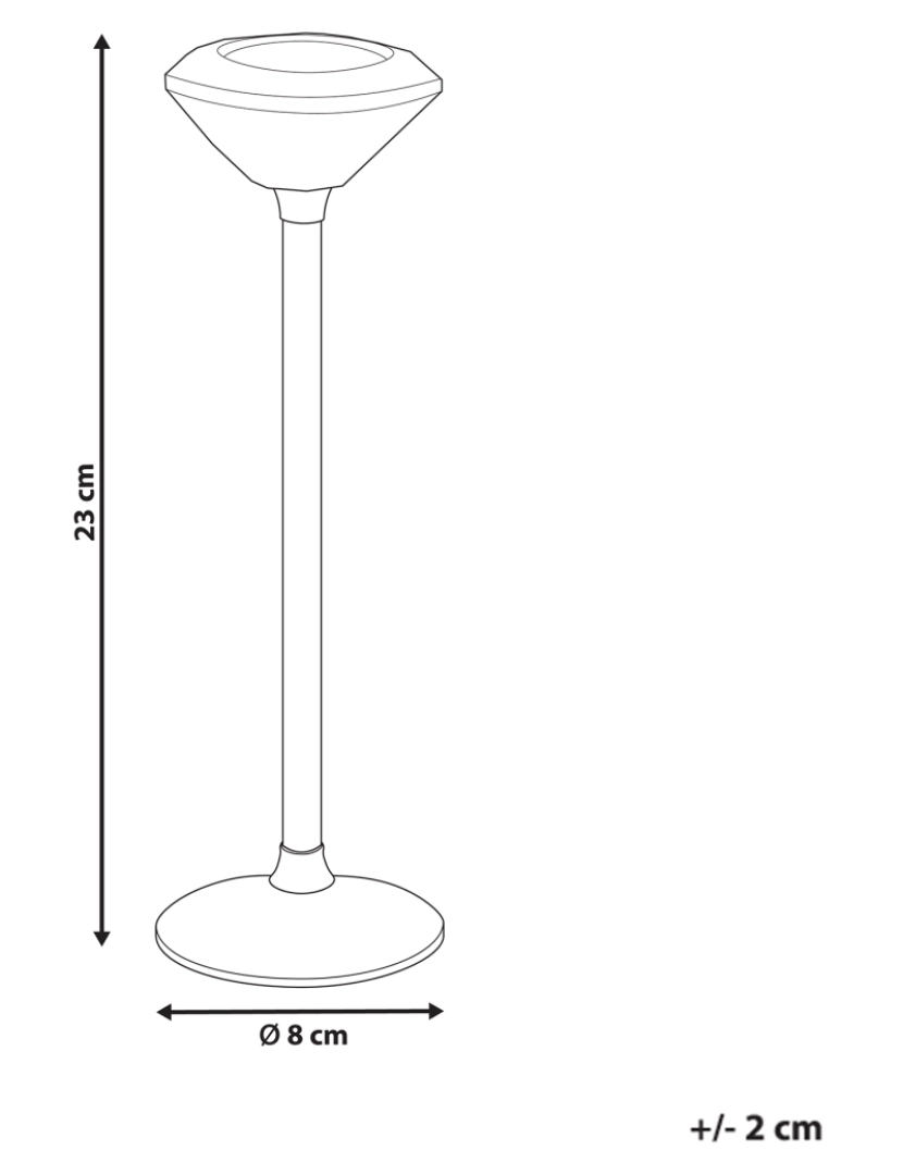 imagem de Castiçal em metal prateado e vidro 23 cm KOFI SLIM1